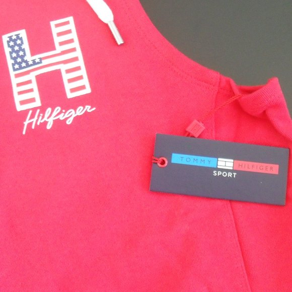 Tommy Hilfiger XL Red Sport Fitness Sweatshirt - Picture 9 of 9